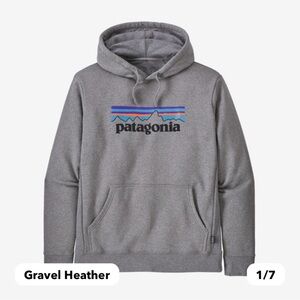Patagonia Unisex P-6 Logo Uprisal Hoodie Sweatshirt in Gravel Heather